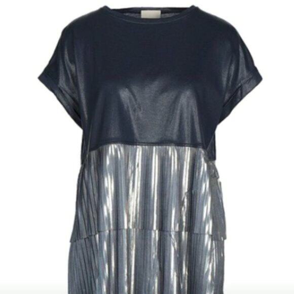 Jijil metallic blouse Dark blue silver size 8 - Picture 2 of 10